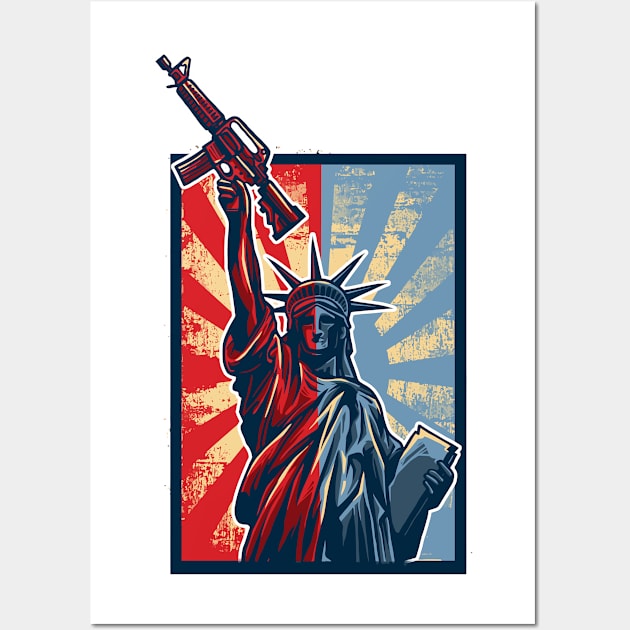 Right to Bear Arms: Lady Liberty Design Wall Art by Jarecrow 